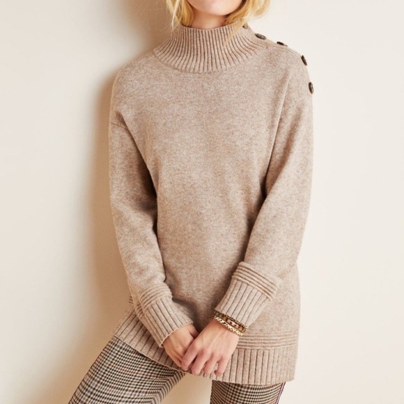 Anthropologie Tan Turtleneck Sweater - Picture 11 of 11